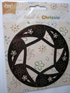Joy. Chrissie stencils. Embroidery, embossing og decoupage.